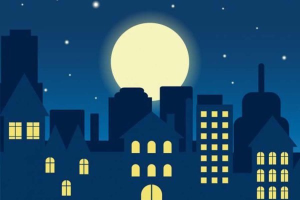 Дом силуэт ночь