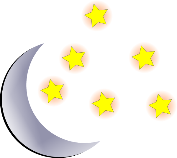 Месяц на прозрачном фоне для детей