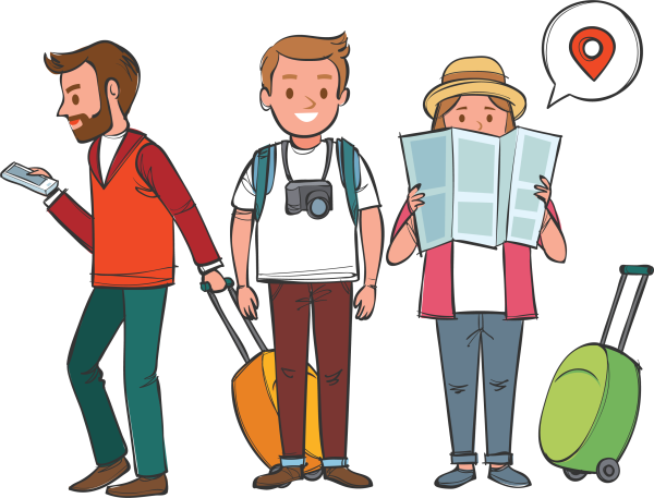 Турист мультяшный