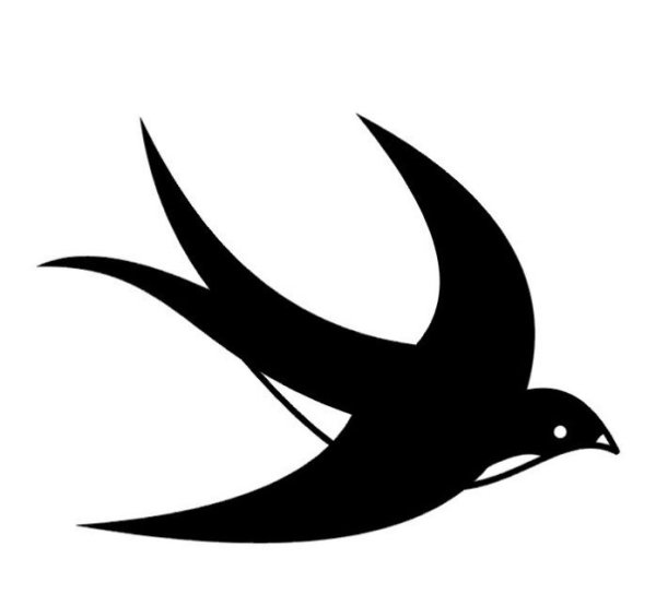 Ласточка черно белая