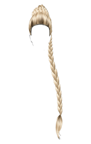 Коса на белом фоне
