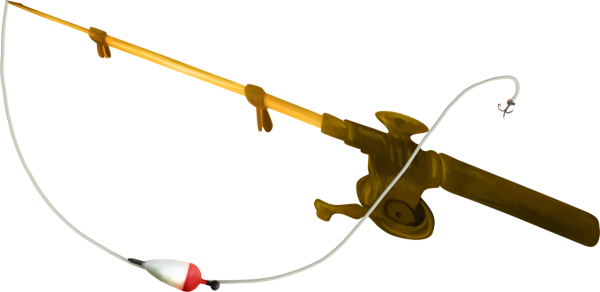 Удочка на прозрачном фоне