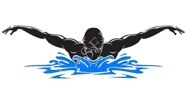 Пловец рисунок на прозрачном фоне