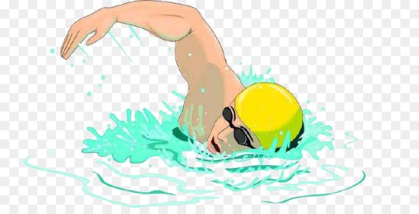 Пловец мультяшный