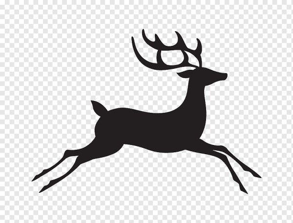 Бегущий олень силуэт