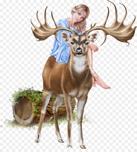 Олень на прозрачном фоне для фотошопа