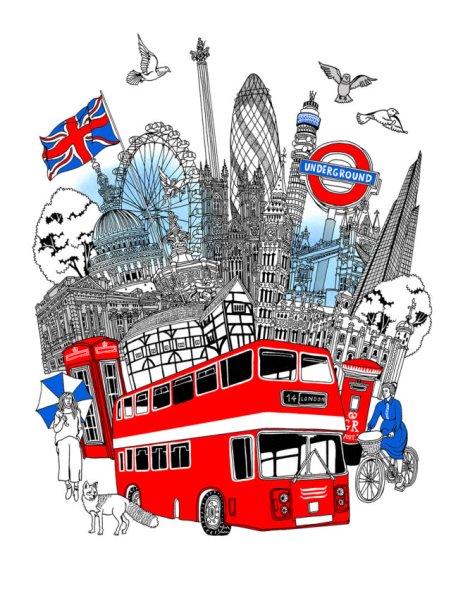 Англия на белом фоне