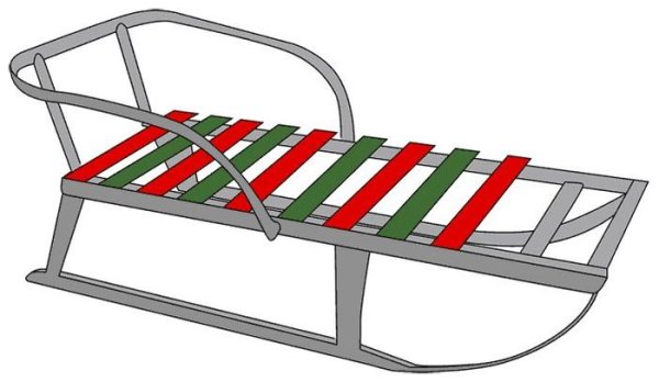 Санки рисунок для детей