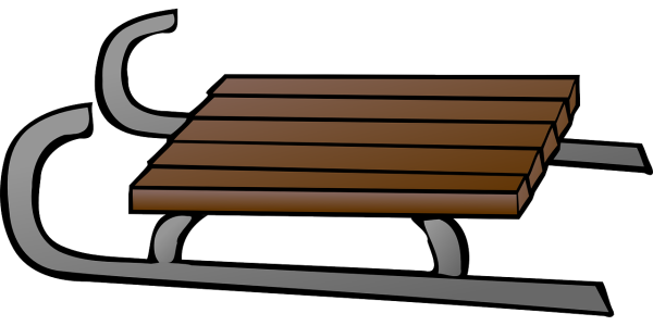 Сани на прозрачном фоне