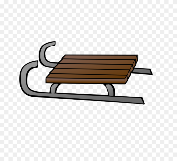 Сани на прозрачном фоне