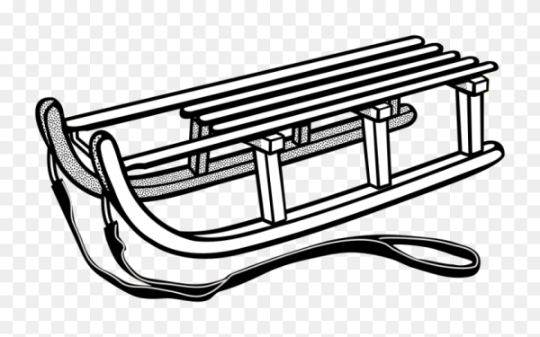 Санки раскраска для детей