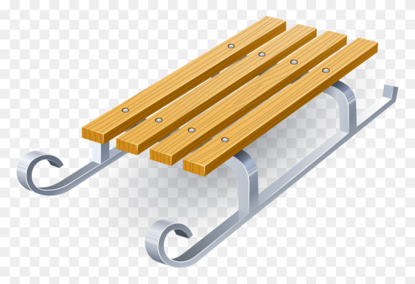 Саночки на прозрачном фоне