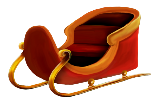 Санки на прозрачном фоне