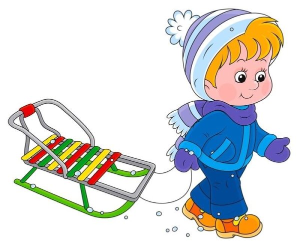 Мальчик на санках