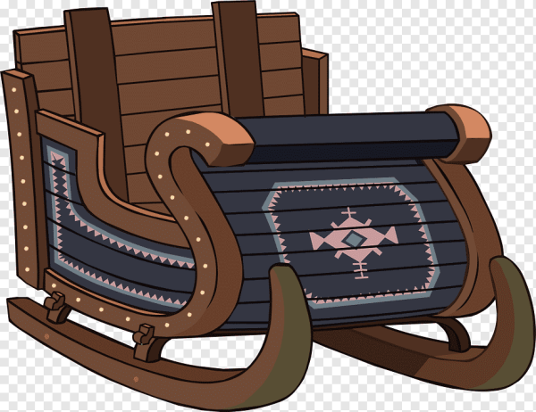 Сани на прозрачном фоне