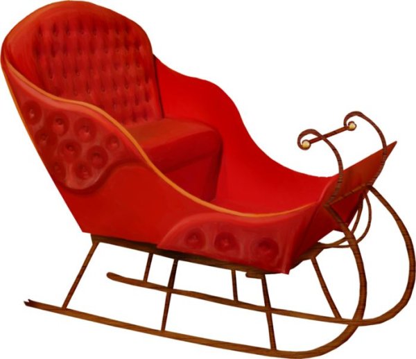 Сани на прозрачном фоне