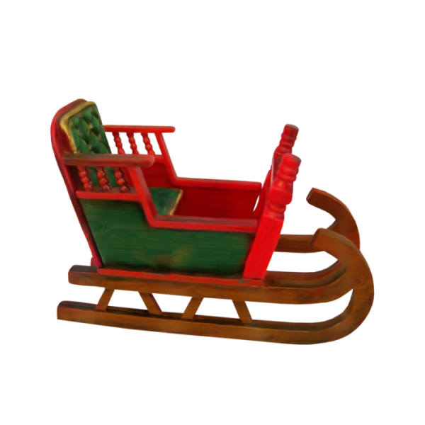 Санки на белом фоне