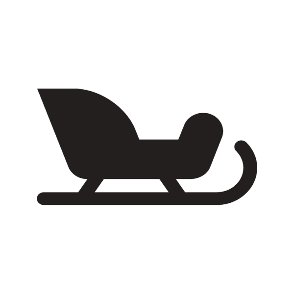 Стикер на санках