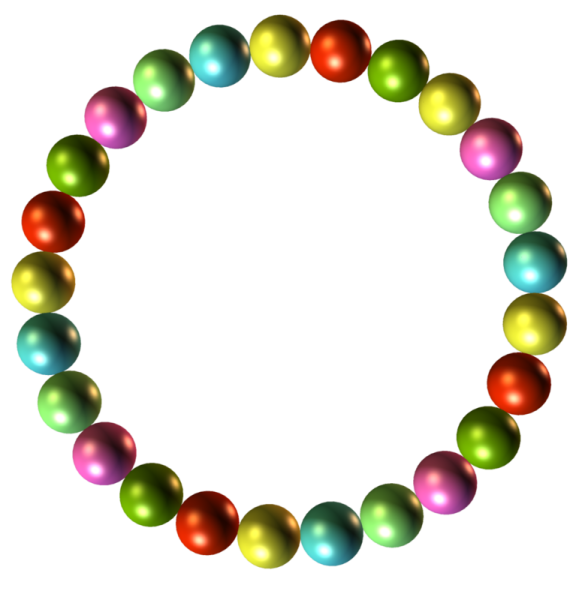 Рамка круглая Бусины