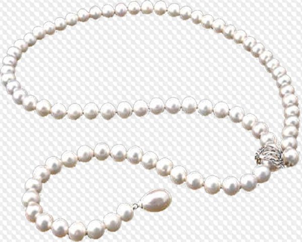 Бусы жемчуг на прозрачном фоне
