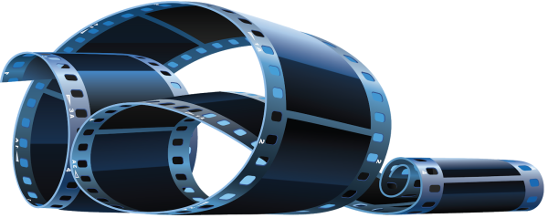 Кинолента на белом фоне