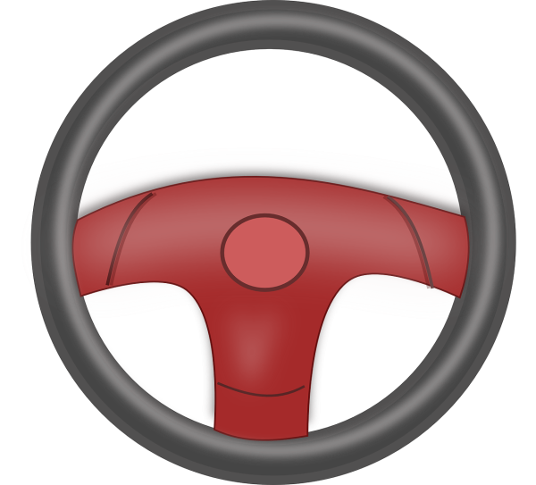 Нарисованный руль автомобиля