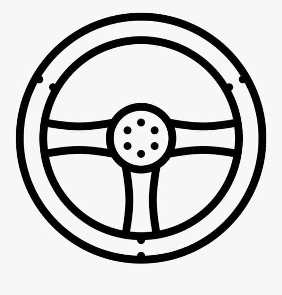 Нарисованный руль автомобиля