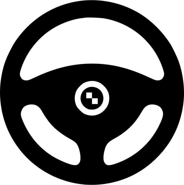 Нарисованный руль автомобиля