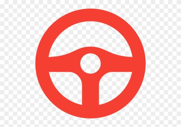 Нарисованный руль автомобиля