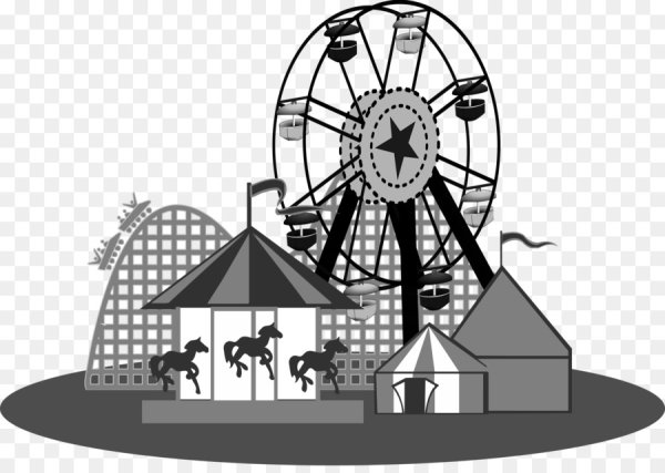 Парк аттракционов силуэт