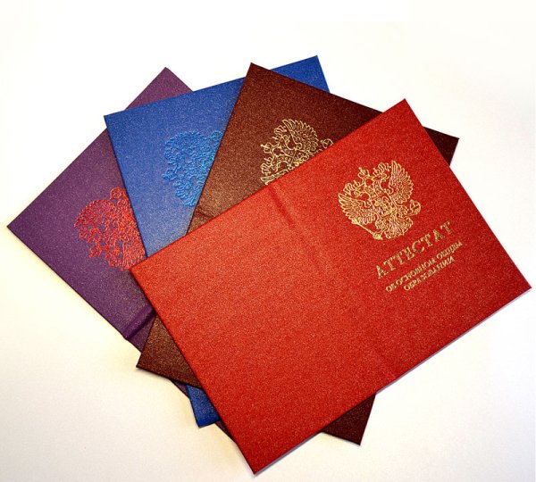 Аттестат школьный обложка