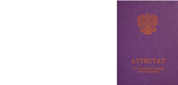 Аттестат о среднем общем образовании фиолетовый