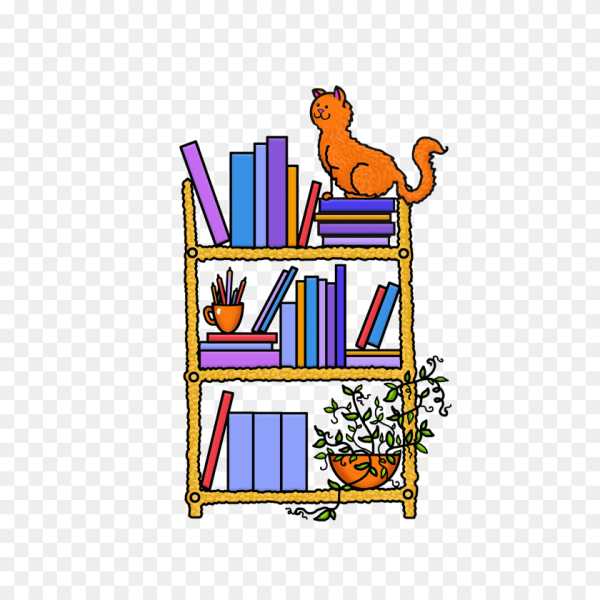 Книжный шкаф мультяшный