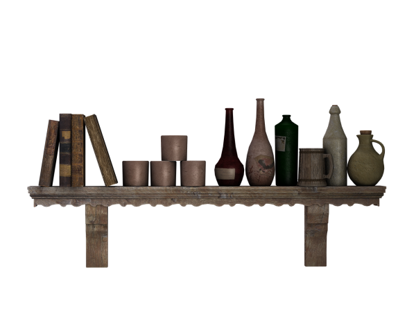 Полка на прозрачном фоне