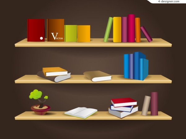 Пустая полка для книг