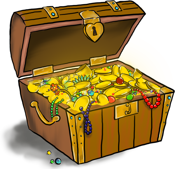 Пиратский сундук с сокровищами