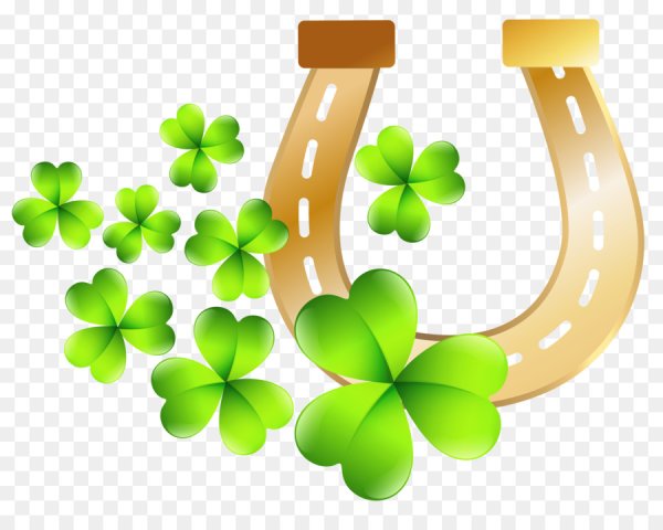 Лист клевера четырехлистного на удачу