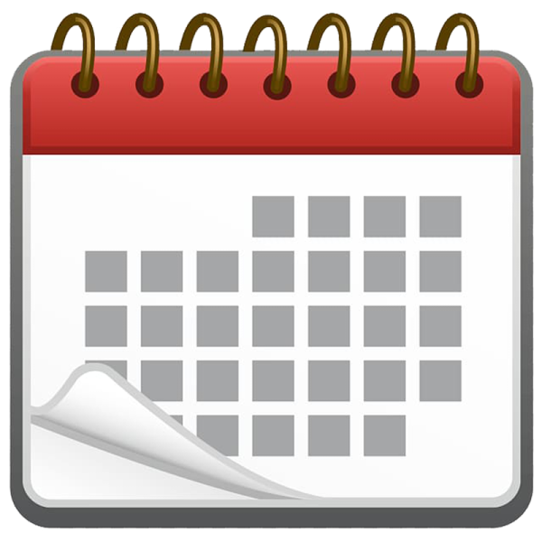 Иконка календарь прозрачный фон