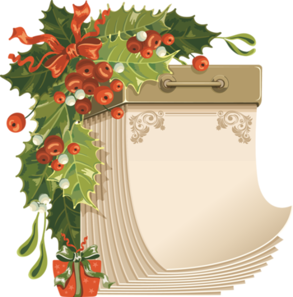 Лист календаря на прозрачном фоне