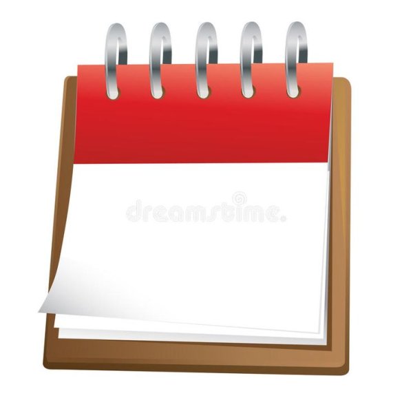 Пустой лист календаря