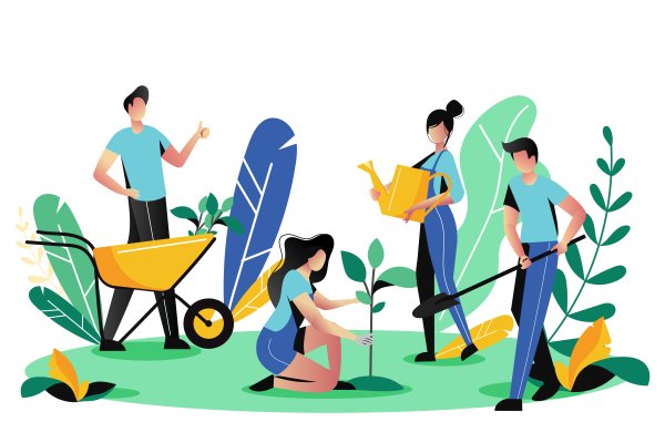 Субботник иллюстрация