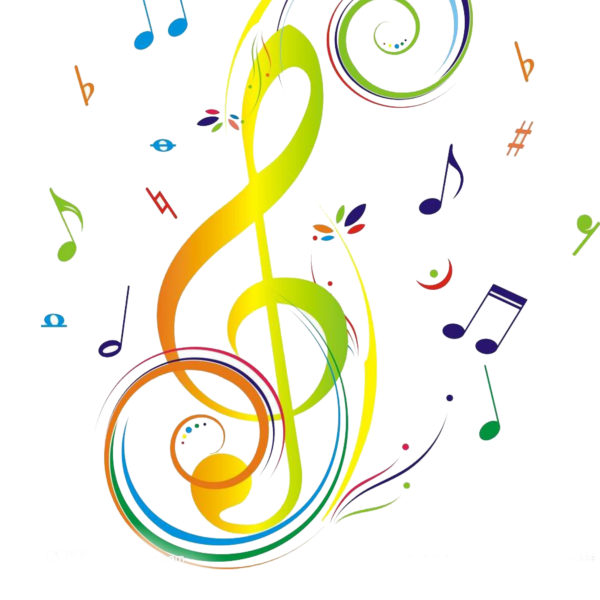 Красивые цветные нотки