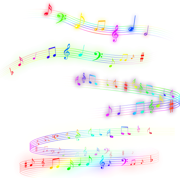 Музыкальный фон на прозрачном фоне