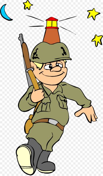 Военный в форме мультяшный