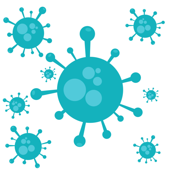 Вирусная частица на прозрачном фоне