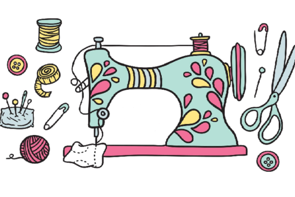 Швейные принадлежности на прозрачном фоне