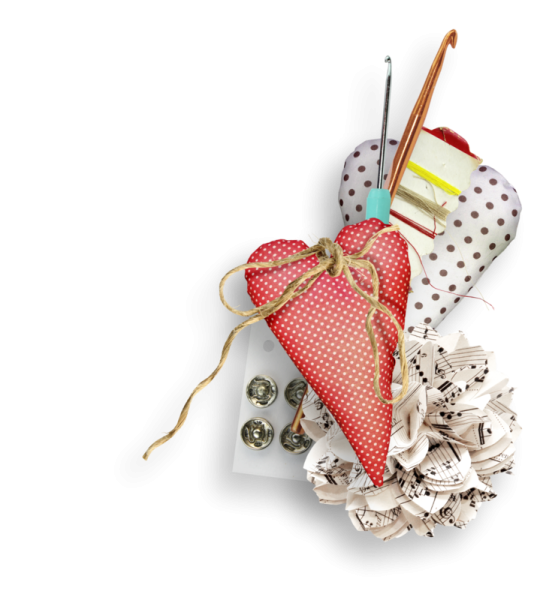 Фон с рукодельными принадлежностями