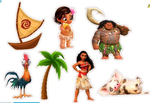 Персонажи из мультфильма Моана