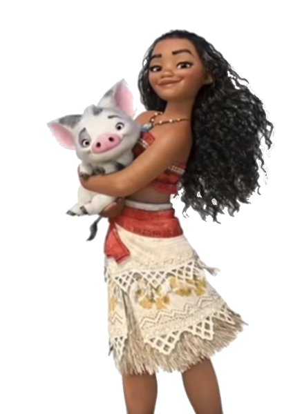 Моана портрет на белом фоне