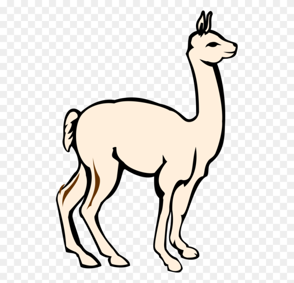 Лама трафарет